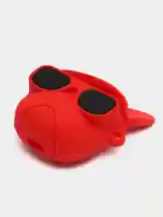 Белый чехол для беспроводных наушников AirPods (Аирподс) 1 / 2 / Pro, Pro 2 с карабином