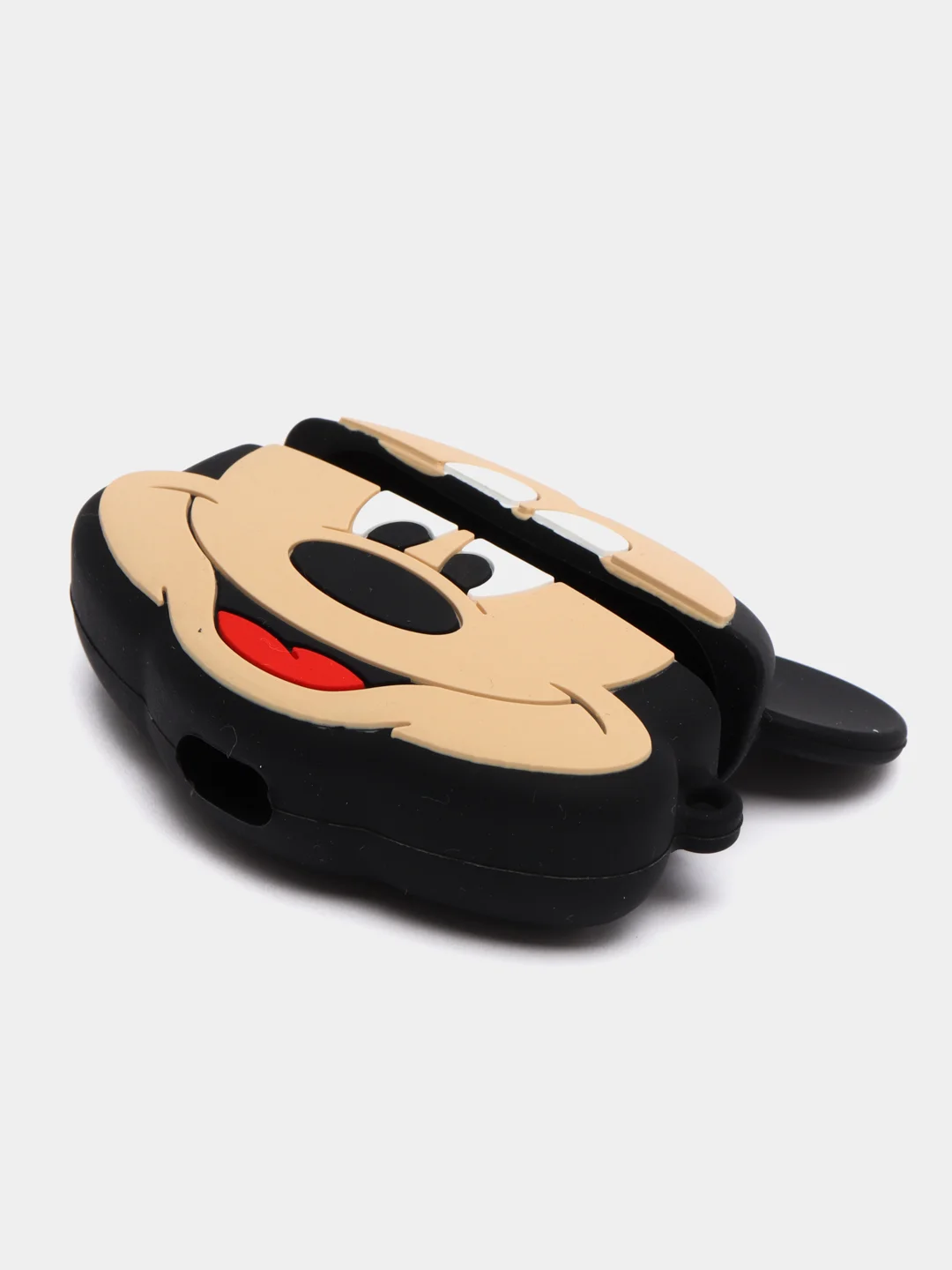 Белый чехол для беспроводных наушников AirPods (Аирподс) 1 / 2 / Pro, Pro 2 с карабином
