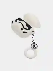 Белый чехол для беспроводных наушников AirPods (Аирподс) 1 / 2 / Pro, Pro 2 с карабином