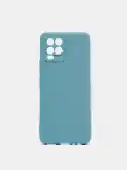Морской чехол для Realme 8 силиконовый матовый однотонный
