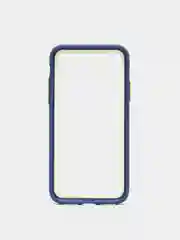 Темно-синий чехол силиконовый на iPhone X / XS с прозрачной задней панелью mobios
