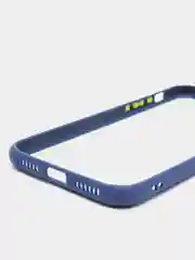 Темно-синий чехол силиконовый на iPhone X / XS с прозрачной задней панелью mobios