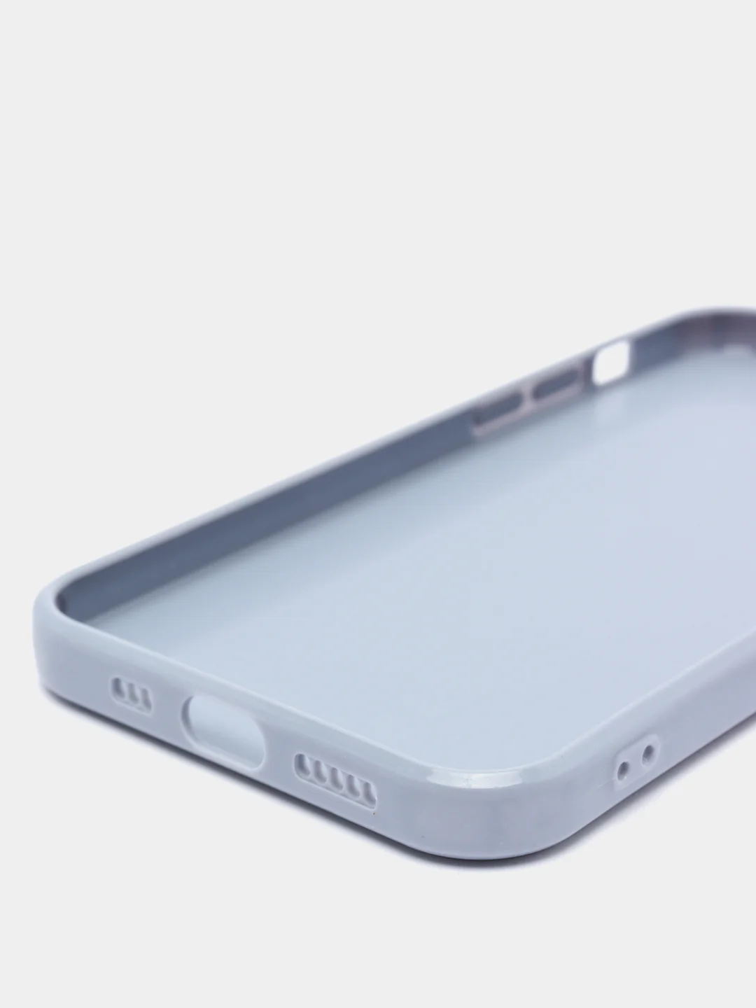 Небесно-голубой силиконовый глянцевый чехол для iPhone 12, 12 Pro, 12 mini, 11, 11 Pro, XR