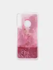 Кремовый чехол Honor 9C / Huawei P40 Lite E, Хонор 9С силиконовый переливающийся жидкий с блестками