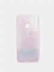 Кремовый чехол Honor 9C / Huawei P40 Lite E, Хонор 9С силиконовый переливающийся жидкий с блестками