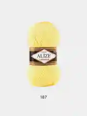 Лимонный пряжа Alize Lanagold 51% Акрил 49% Шерсть 100г 240м (часть 1)