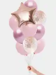 Розовый воздушные шары, набор "Праздничный", 10 штук
