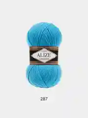 Голубой пряжа Alize Lanagold 51% Акрил 49% Шерсть 100г 240м (часть 1)