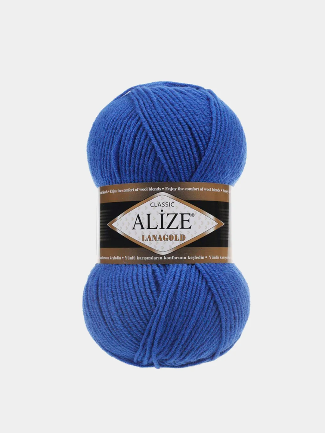 Синий пряжа Alize Lanagold 51% Акрил 49% Шерсть 100г 240м (часть 1)