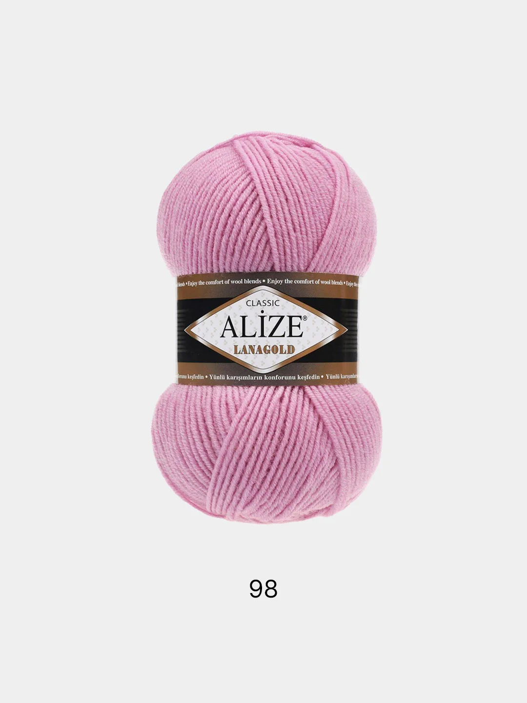 Розовый пряжа Alize Lanagold 51% Акрил 49% Шерсть 100г 240м (часть 1)