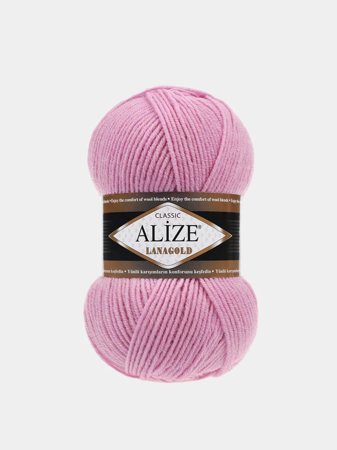 Розовый пряжа Alize Lanagold 51% Акрил 49% Шерсть 100г 240м (часть 1)