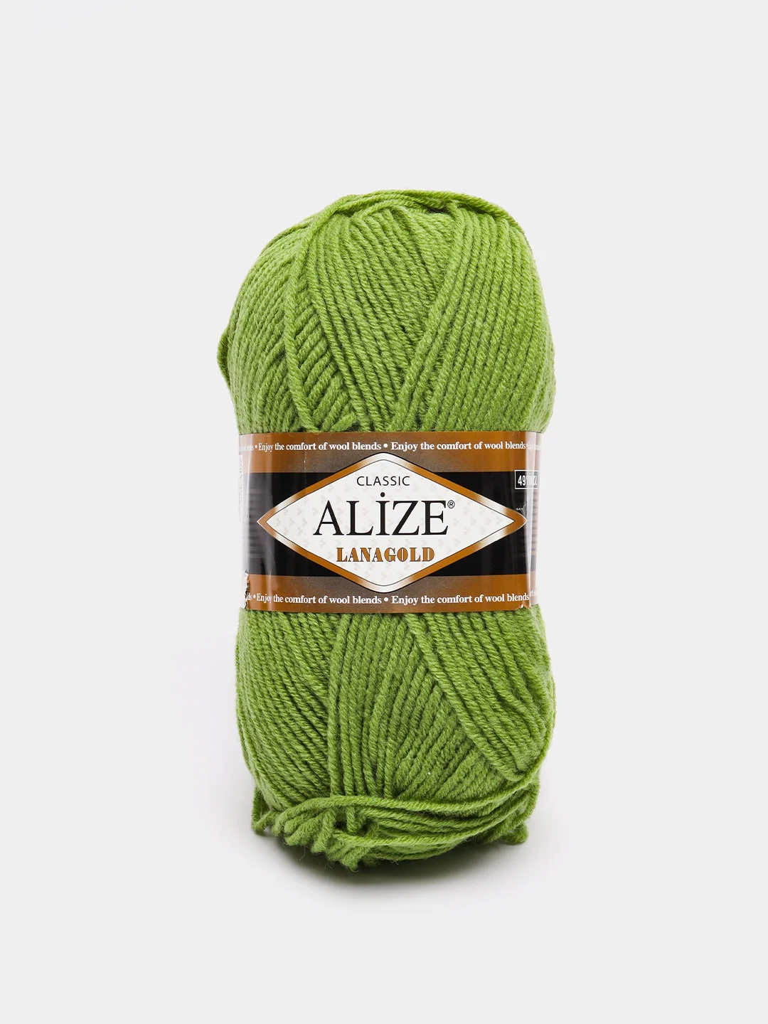 Оливковый пряжа Alize Lanagold 51% Акрил 49% Шерсть 100г 240м (часть 1)