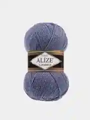 Синий меланж пряжа Alize Lanagold 51% Акрил 49% Шерсть 100г 240м (часть 1)