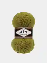 Приглушённый хаки пряжа Alize Lanagold 51% Акрил 49% Шерсть 100г 240м (часть 1)