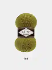 Приглушённый хаки пряжа Alize Lanagold 51% Акрил 49% Шерсть 100г 240м (часть 1)