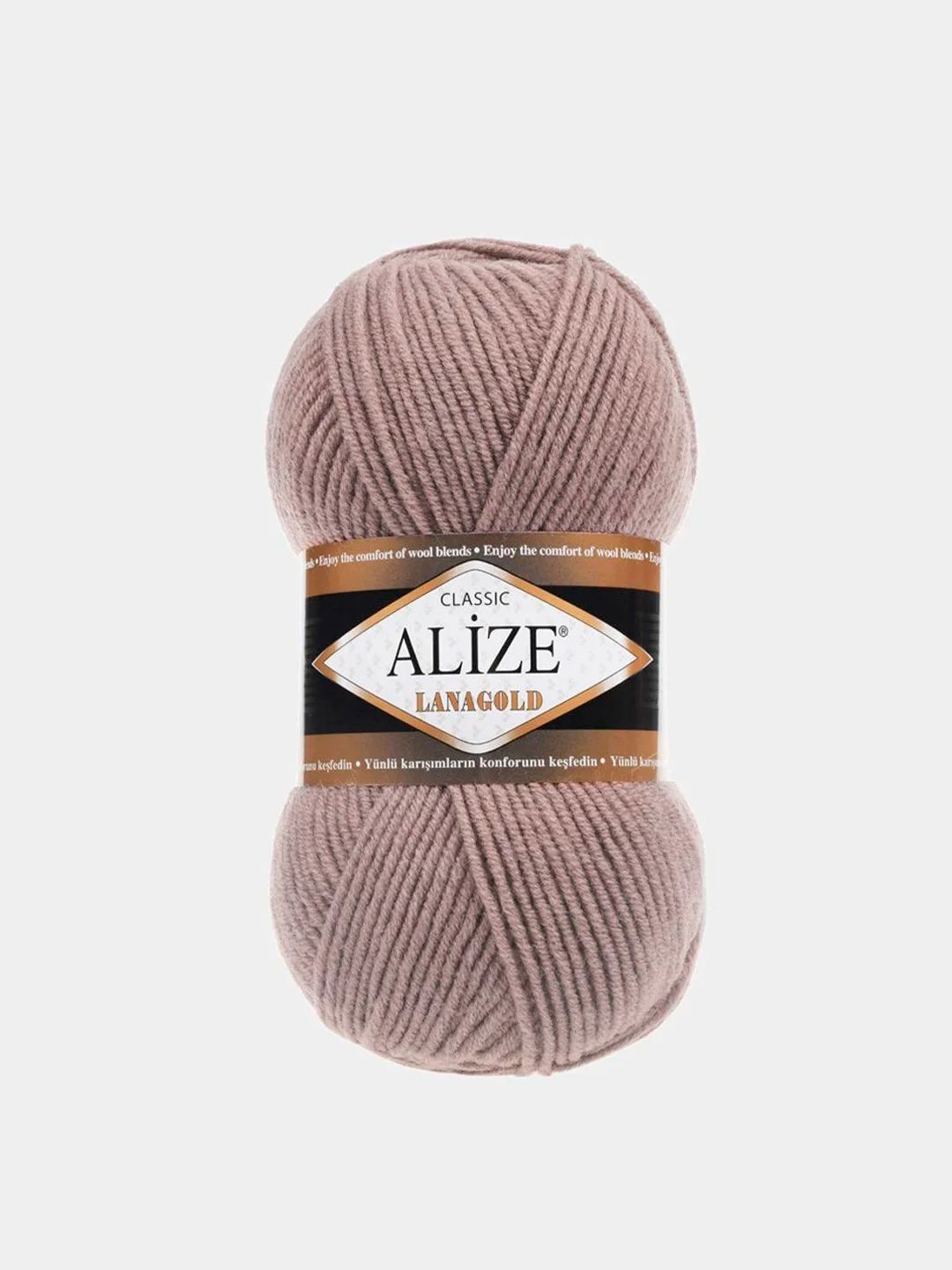 Светло-бежевый пряжа Alize Lanagold 51% Акрил 49% Шерсть 100г 240м (часть 1)