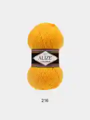Желтый пряжа Alize Lanagold 51% Акрил 49% Шерсть 100г 240м (часть 1)