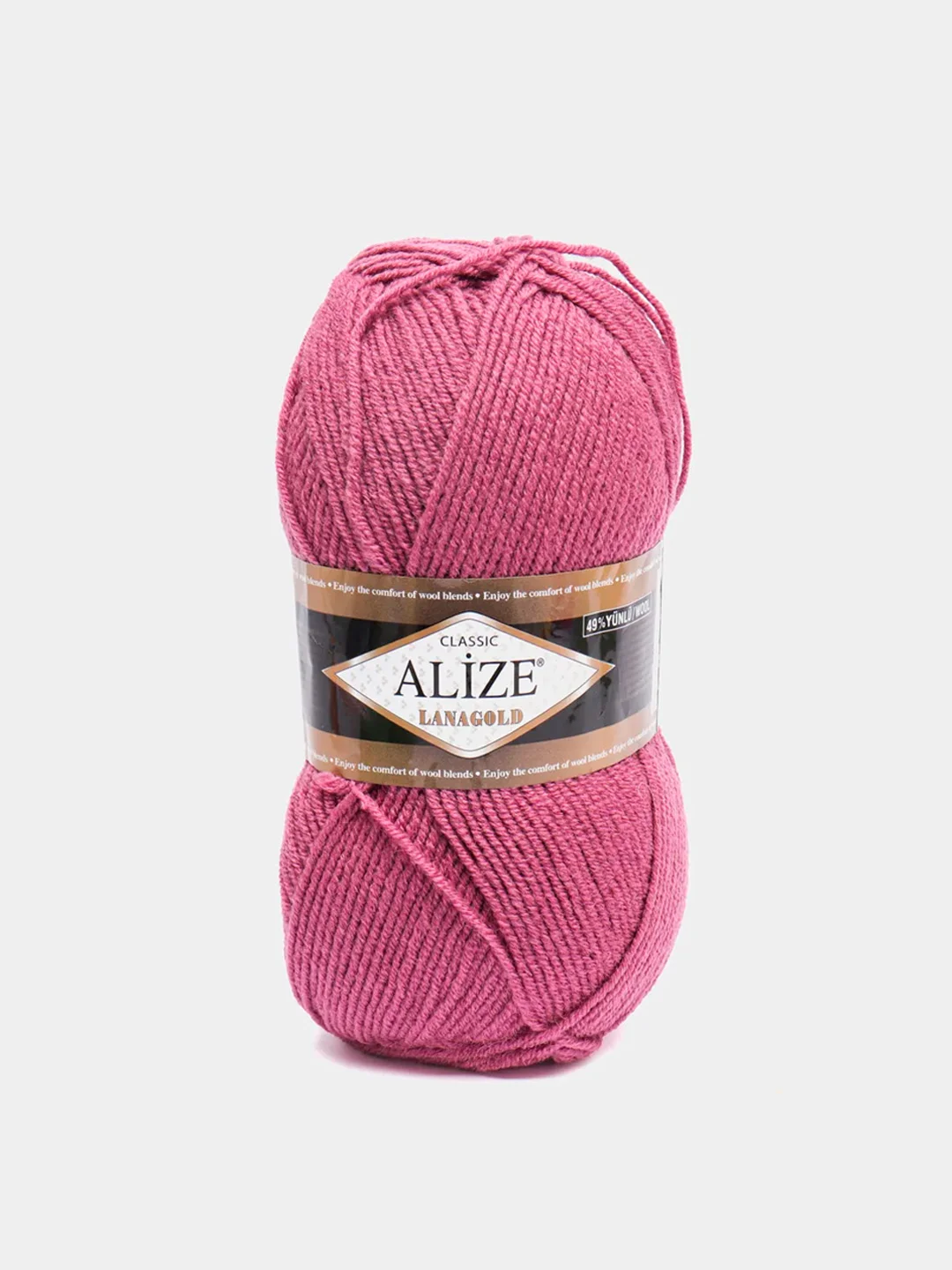 Пурпурный пряжа Alize Lanagold 51% Акрил 49% Шерсть 100г 240м (часть 1)