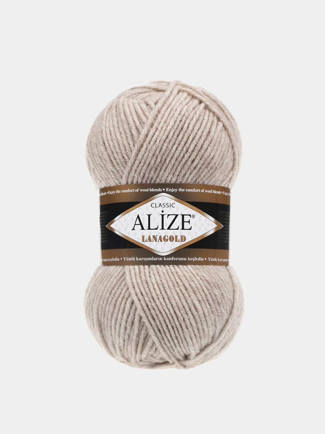 Бежевый пряжа Alize Lanagold 51% Акрил 49% Шерсть 100г 240м (часть 1)