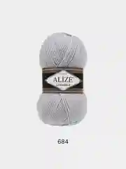 Серебряный пряжа Alize Lanagold 51% Акрил 49% Шерсть 100г 240м (часть 1)