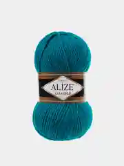 Тёмно-бирюзовый пряжа Alize Lanagold 51% Акрил 49% Шерсть 100г 240м (часть 1)