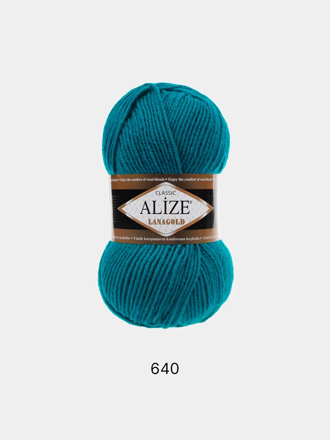 Тёмно-бирюзовый пряжа Alize Lanagold 51% Акрил 49% Шерсть 100г 240м (часть 1)