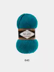 Тёмно-бирюзовый пряжа Alize Lanagold 51% Акрил 49% Шерсть 100г 240м (часть 1)