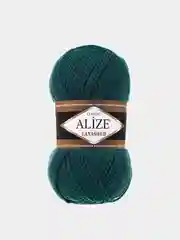 Тёмно-зелёный пряжа Alize Lanagold 51% Акрил 49% Шерсть 100г 240м (часть 1)