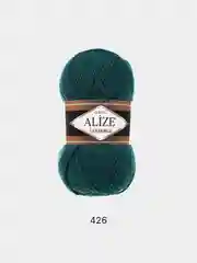 Тёмно-зелёный пряжа Alize Lanagold 51% Акрил 49% Шерсть 100г 240м (часть 1)