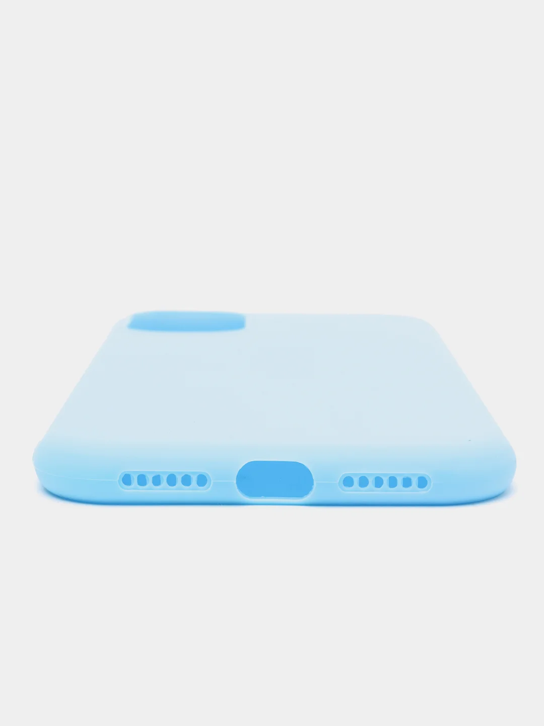 Голубой чехол iPhone 7/8 SE(2020), 7+/8+, XR, 11, 12 mini, 12/12 pro, 12 pro max, силиконовый