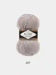 Бежевый меланж пряжа Alize Lanagold 51% Акрил 49% Шерсть 100г 240м (часть 1)