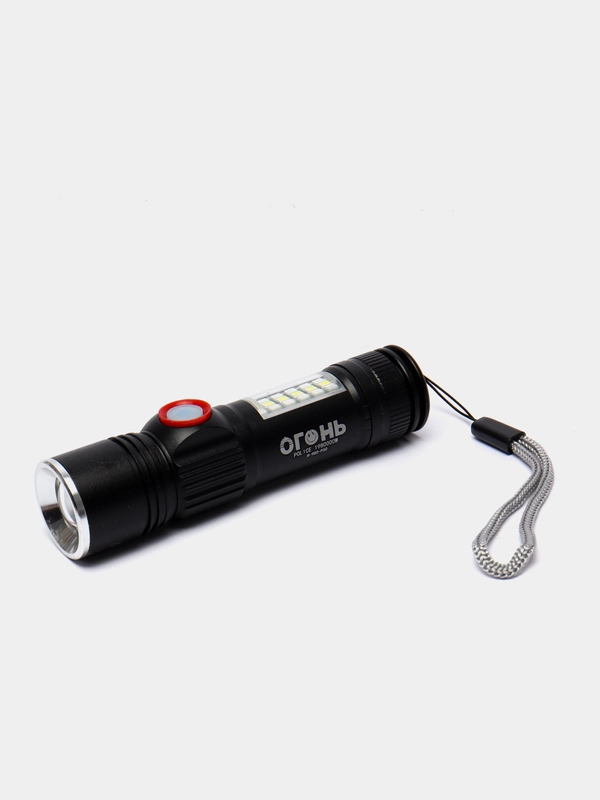 Светодиодный фонарь с зарядкой от USB и боковым стробоскопом