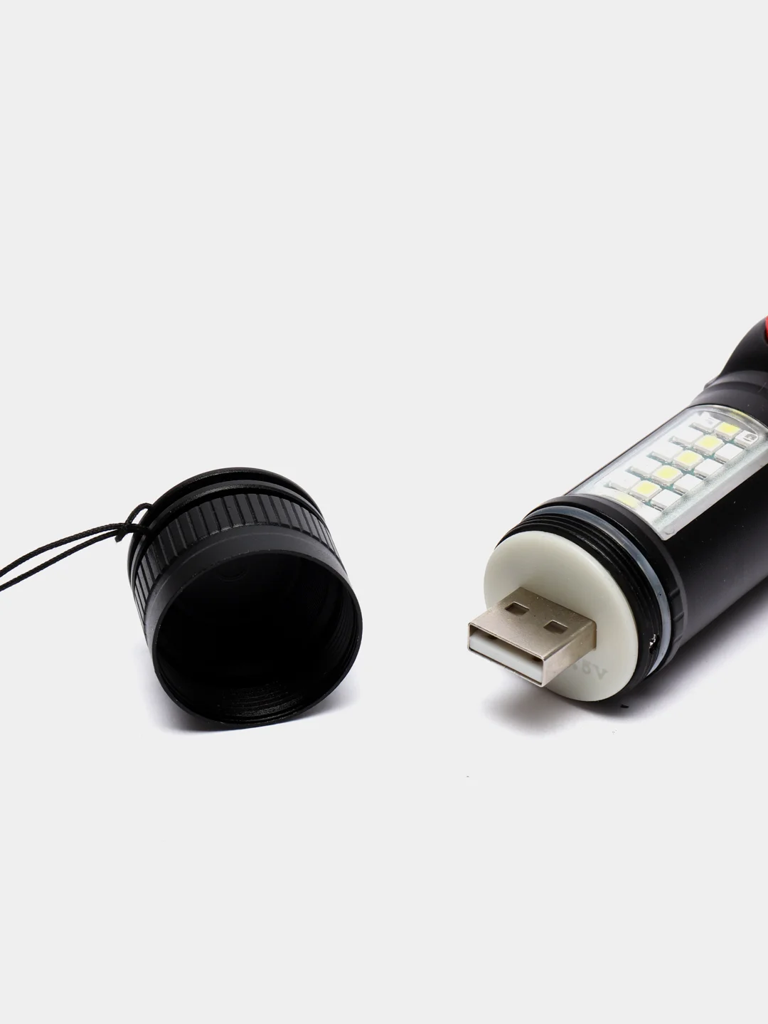 Светодиодный фонарь с зарядкой от USB и боковым стробоскопом