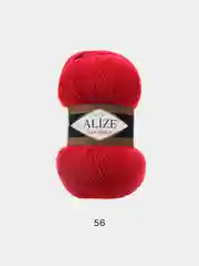 Красный пряжа Alize Lanagold 51% Акрил 49% Шерсть 100г 240м (часть 1)