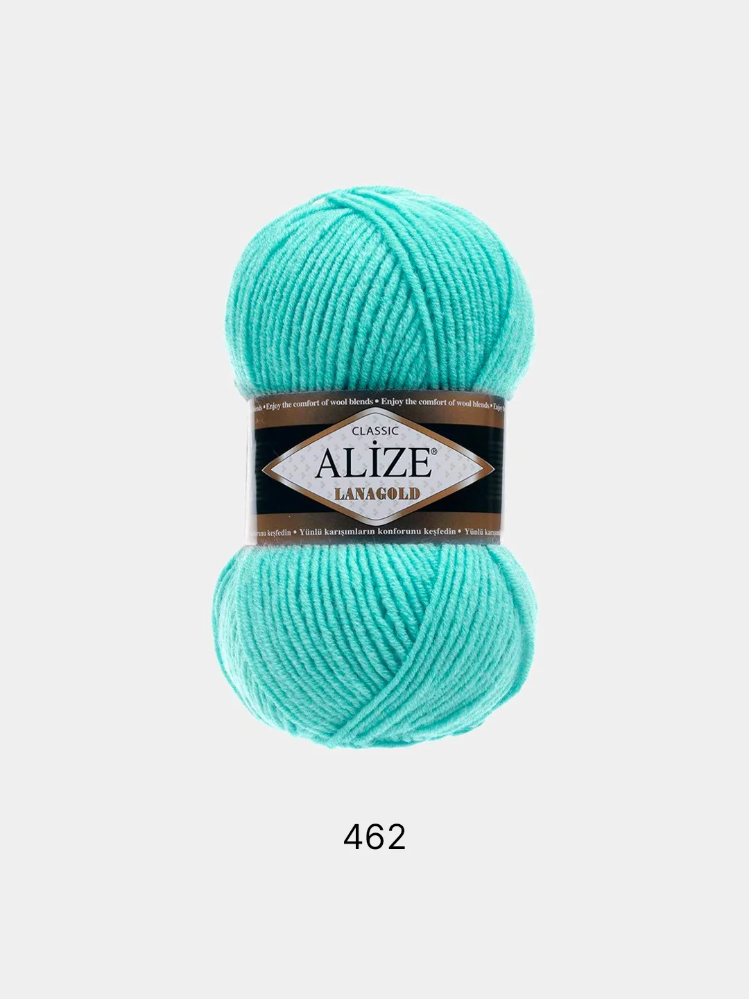 Мятный пряжа Alize Lanagold 51% Акрил 49% Шерсть 100г 240м (часть 1)