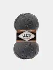 Серый меланж пряжа Alize Lanagold 51% Акрил 49% Шерсть 100г 240м (часть 1)