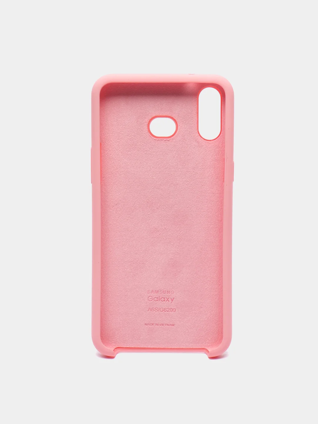 Розовый чехол силиконовый Silicone Cover Case для Samsung Galaxy A6S, M20