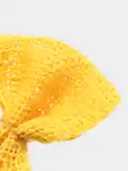 Желтый бант из джута, декоративный