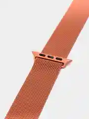 Оранжевый ремешок для Apple Watch "Миланская петля" 3, 4, 5, 6, 7, SE, металл