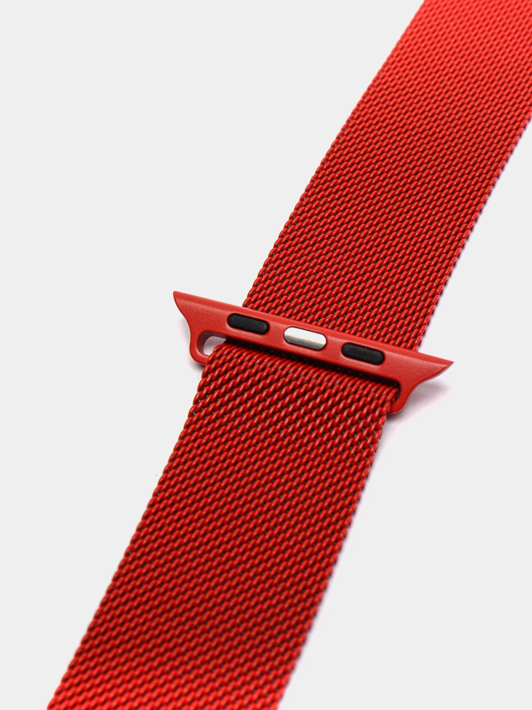 Красный ремешок для Apple Watch "Миланская петля" 3, 4, 5, 6, 7, SE, металл