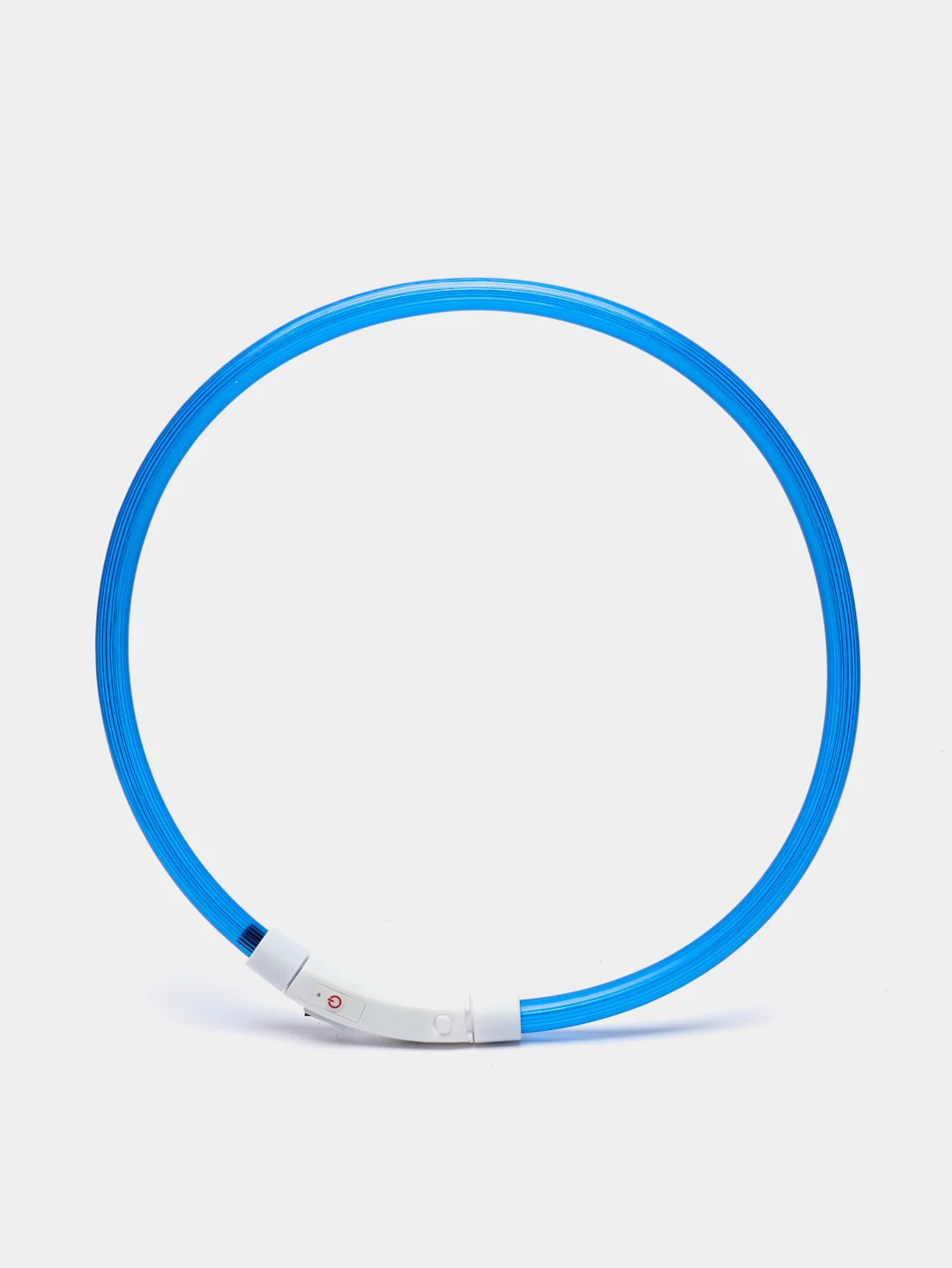 Синий светящийся LED ошейник силиконовый для собак, на USB зарядке