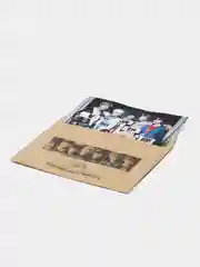 Бирюзовый конверт подарочный для денег с фото открыткой k-pop "BTS"
