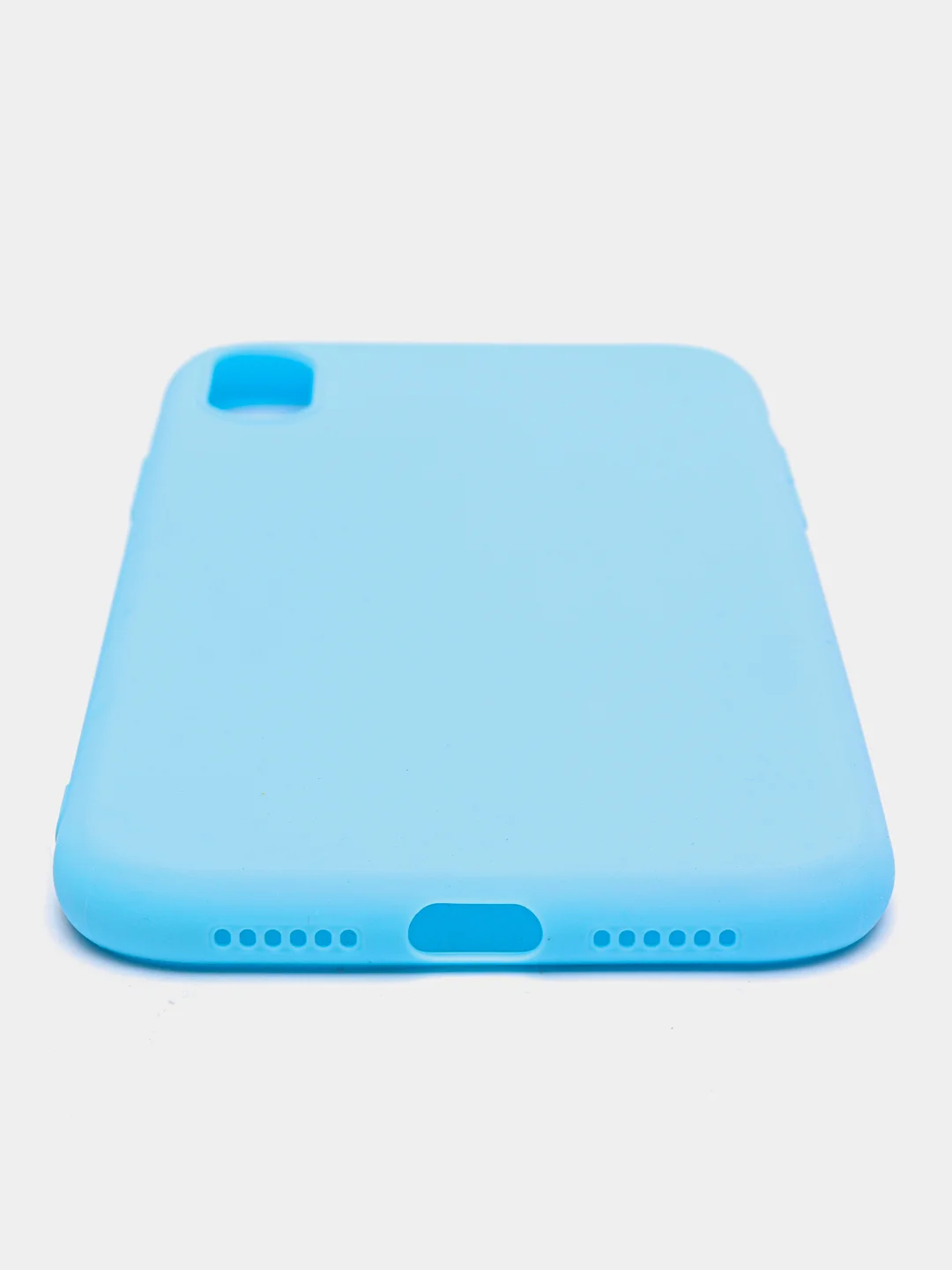 Голубой чехол iPhone 7/8 SE(2020), 7+/8+, XR, 11, 12 mini, 12/12 pro, 12 pro max, силиконовый