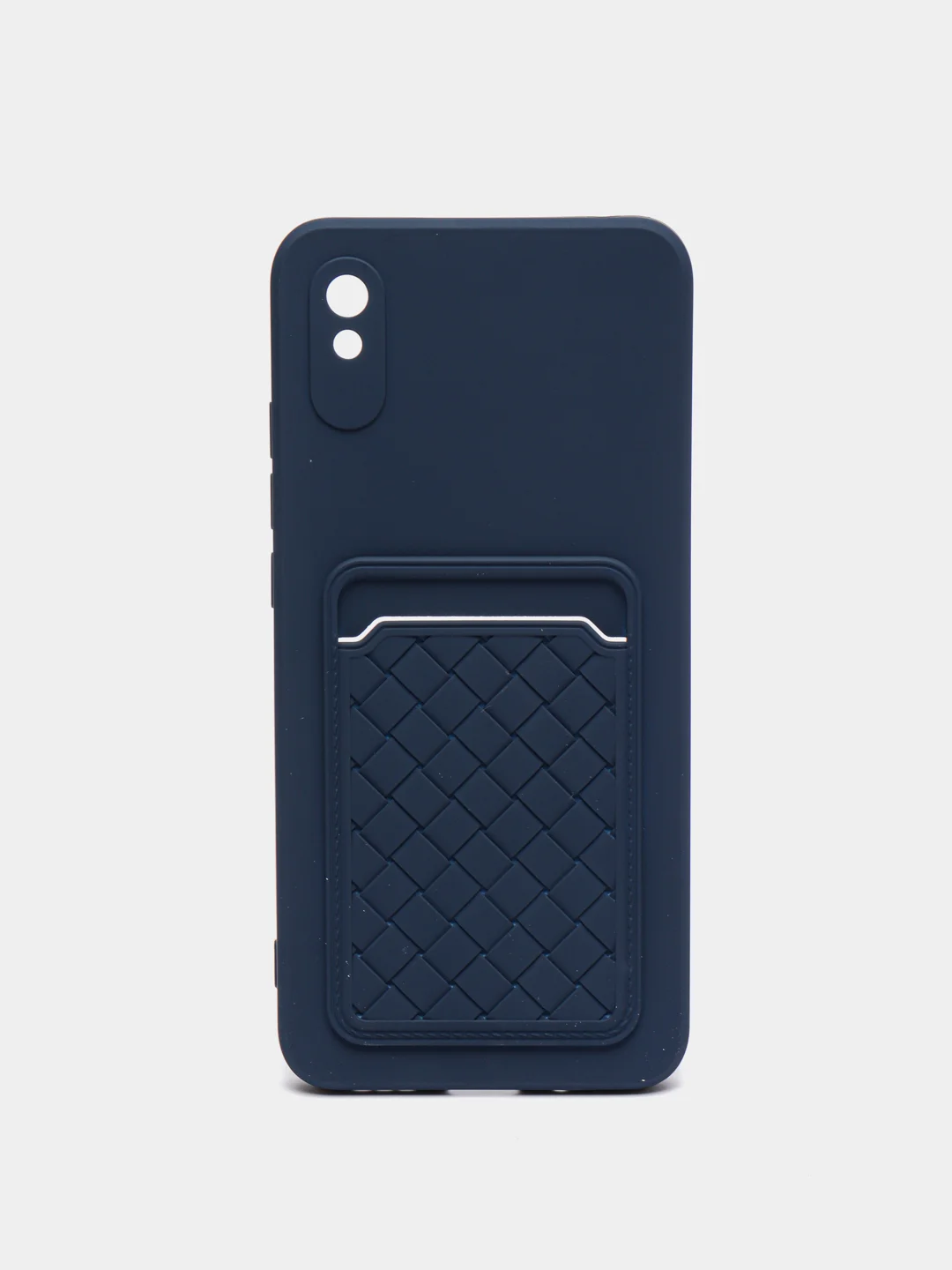 Синий чехол на REDMI 9A / 9C / Note 10 / POCO M3 с карманом для карты и мягкой вставкой