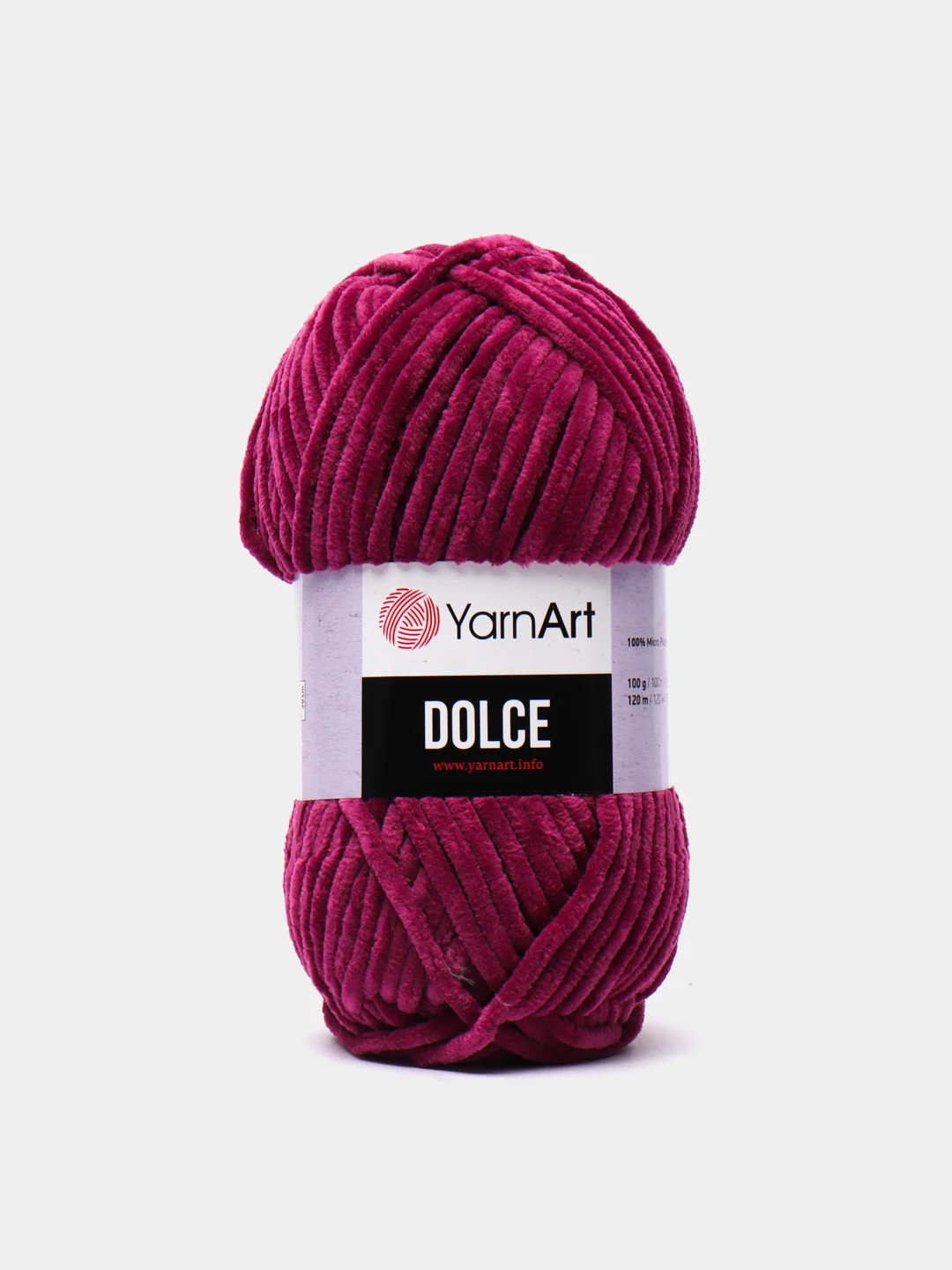 Тёмно-розовый пряжа плюшевая YarnArt Dolce (ЯрнАрт Дольче)