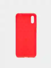 Красный чехол Xiaomi Redmi 9A, имитация под карбон и металл