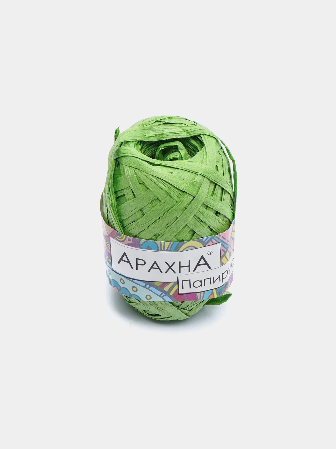 Зеленый пряжа Arachna "Papyrus" рафия