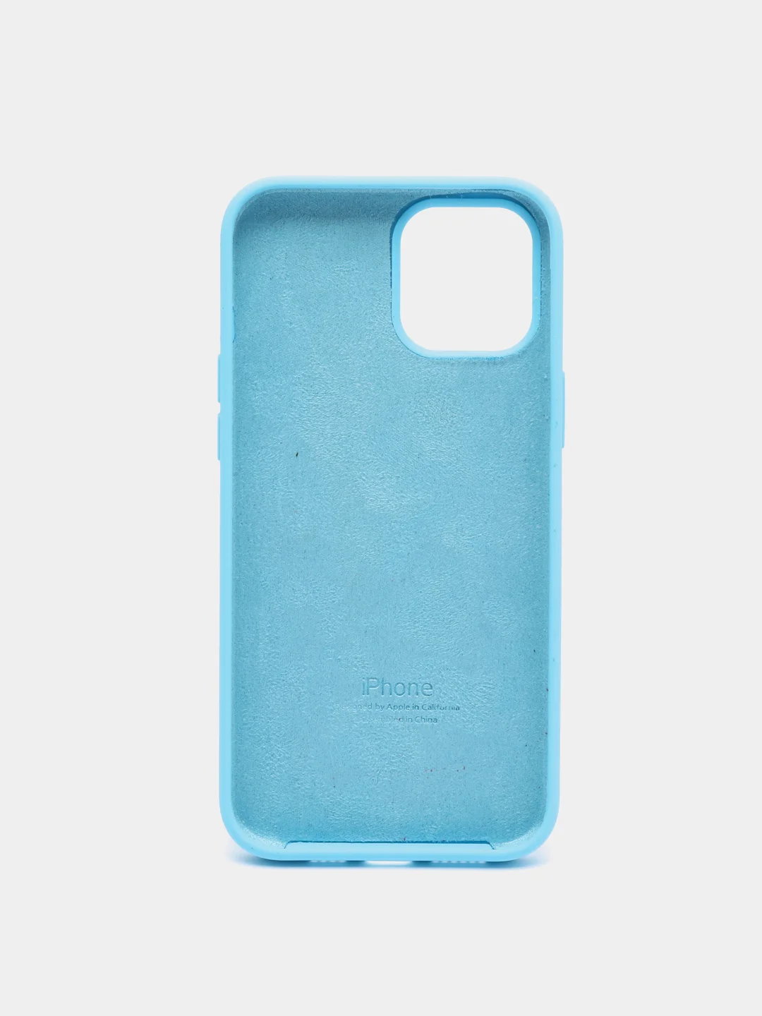 Небесно-голубой чехол для iPhone 12 Pro Max, силиконовый, c логотипом