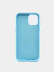 Небесно-голубой чехол для iPhone 12 Pro Max, силиконовый, c логотипом