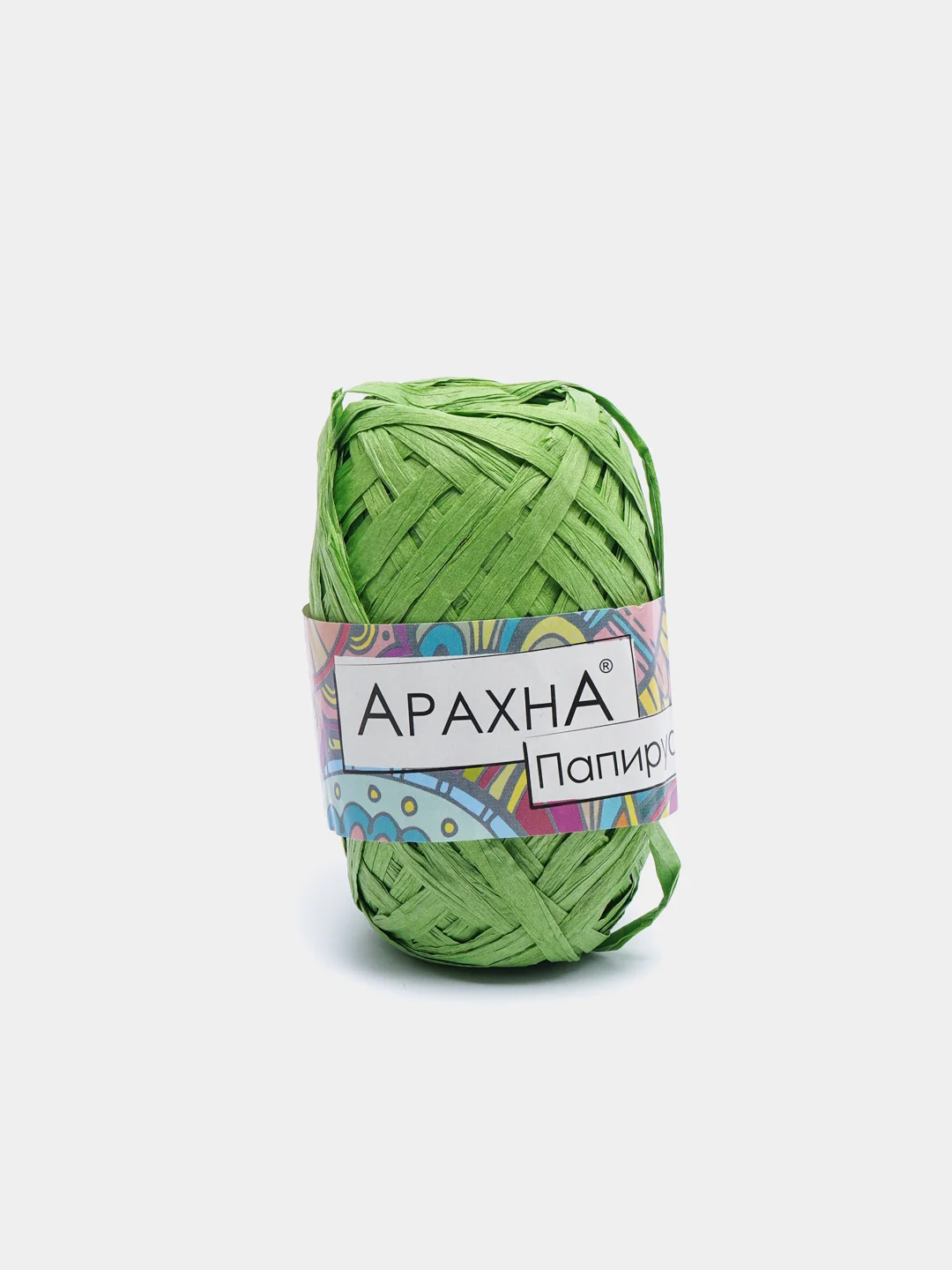 Зеленый пряжа Arachna "Papyrus" рафия